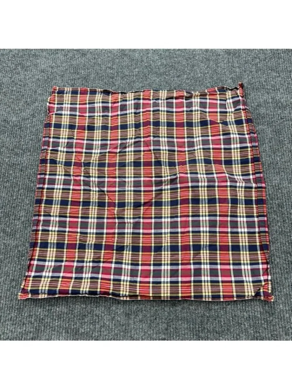 Lauren Ralph Lauren Kennebunkport 100% Cotton Madras Plaid Pillow Euro Sham Case